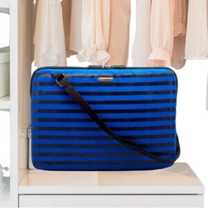 Rebecca Minkoff laptop case Black and Blue Striped 15" Sleeve Case Bag